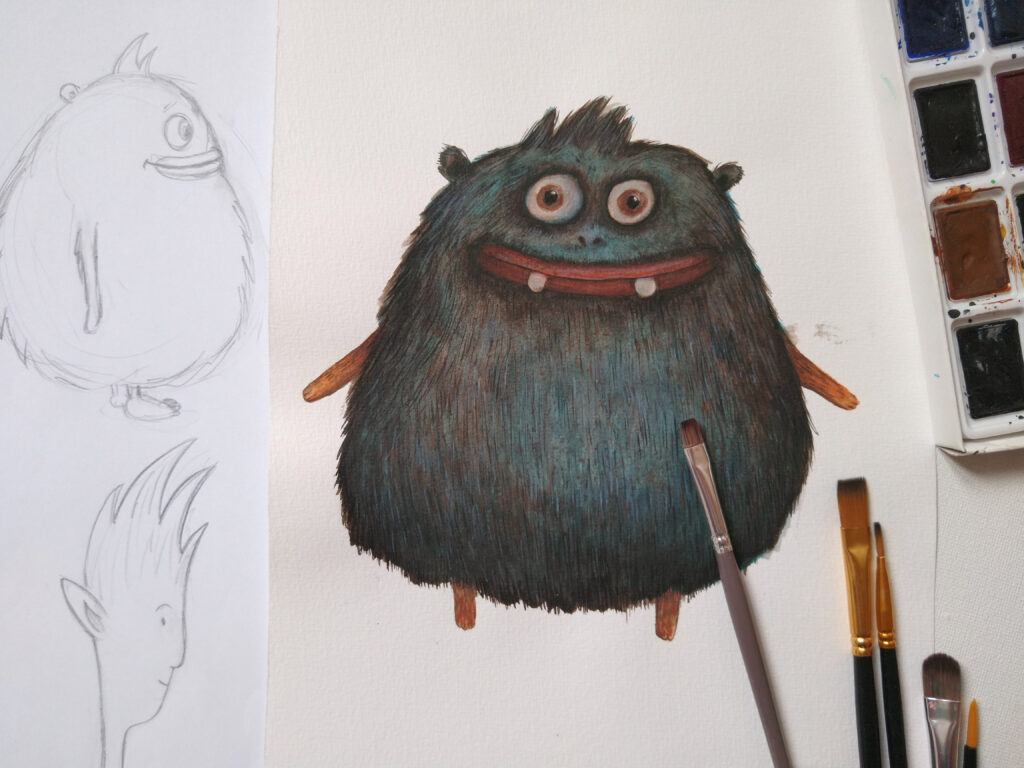 Pikselki ilustracja 